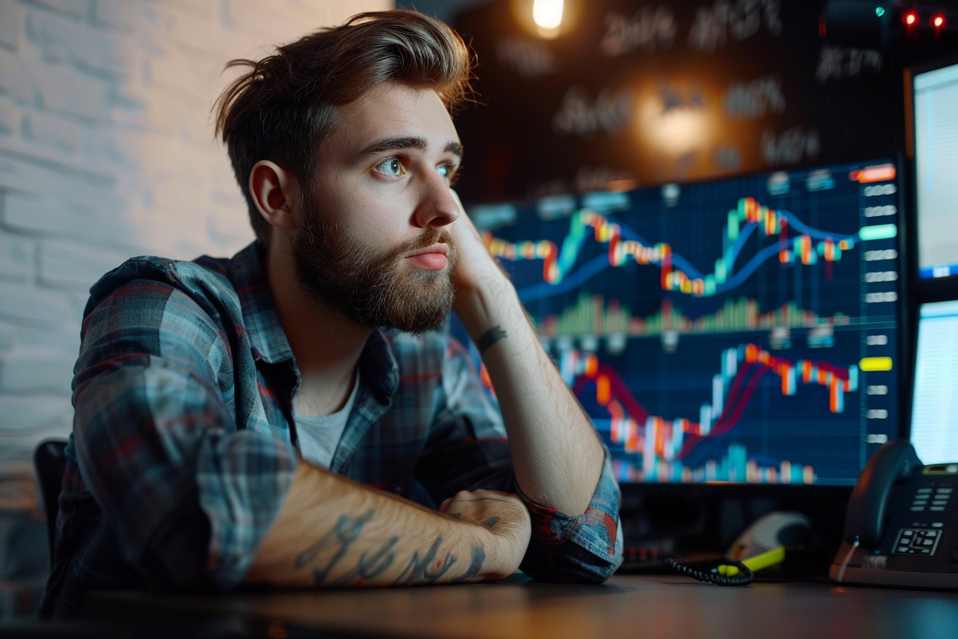 Momentum trader analyzing market trends and charts.